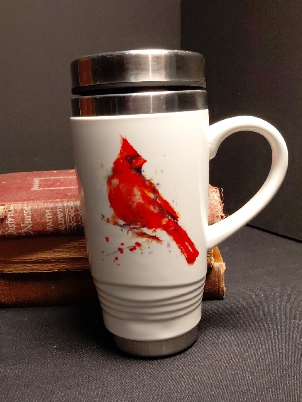 DEMDACO Red Cardinal CERAMIC TRAVEL MUG - Picture 3 of 7
